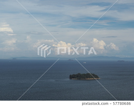 播磨道的風景,從萬葉岬眺望的播磨道的景色 播磨道的風景,從萬葉岬眺望的播磨道的景色 57780686