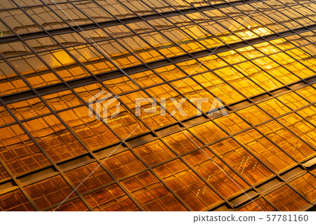 Golden building. Windows glass of modern office Golden building. Windows glass of modern office 57781160