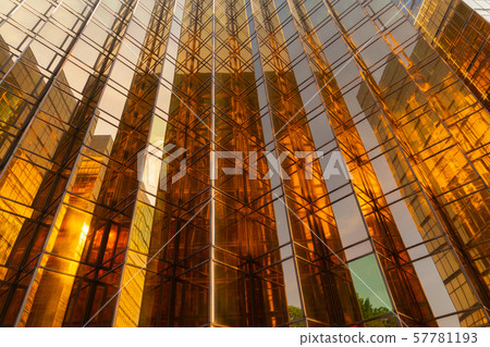 Golden building. Windows glass of modern office Golden building. Windows glass of modern office 57781193