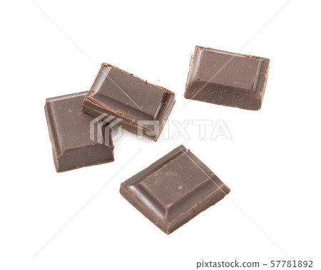 close up a chocolate bar isolated on white 57781892