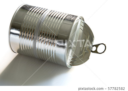 Tin cans lying on the floor 57782582