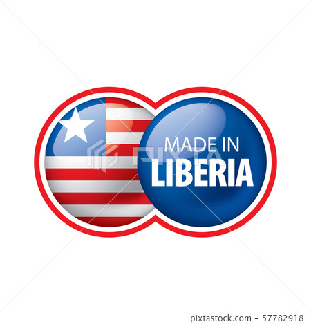 Liberia flag, vector illustration on a white background. Liberia flag, vector illustration on a white background. 57782918