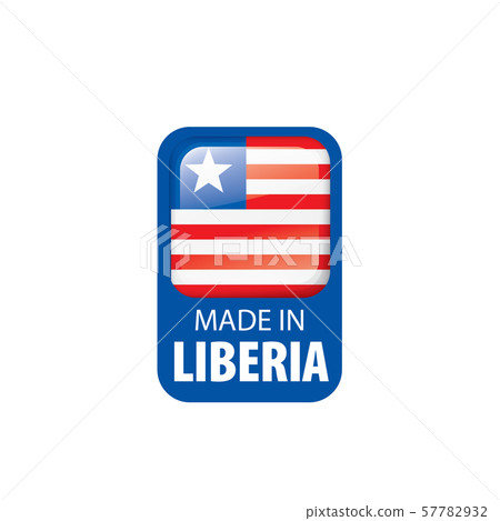 Liberia flag, vector illustration on a white background. Liberia flag, vector illustration on a white background. 57782932