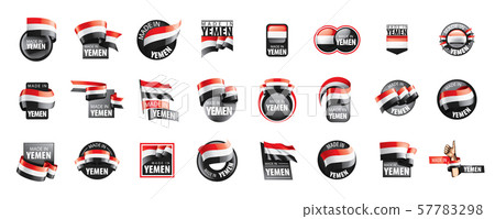 Yemeni flag, vector illustration on a white background. Yemeni flag, vector illustration on a white background. 57783298