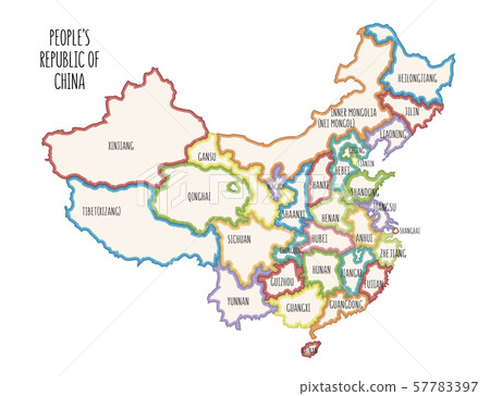 Colorful sketch illustration with all regions 57783397