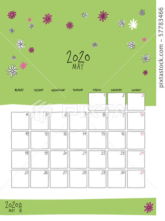 May 2020 doodle wall calendar. May 2020 doodle wall calendar. 57783466