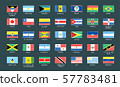 Set of 35 flags of the american continent 57783481