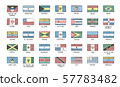 Set of 35 flags of the american continent 57783482