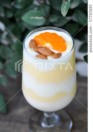 mango smoothie or mango yogurt smoothie with mango smoothie or mango yogurt smoothie with 57783885