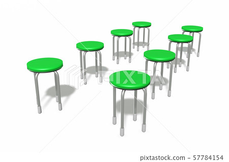 椅子（襯裡椅子白色背景） 57784154