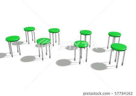 椅子（襯裡椅子白色背景） 57784162