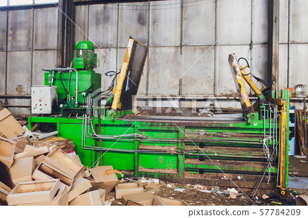 Special equipment for pressing paper waste at a waste sorting plant for further disposal or Special equipment for pressing paper waste at a waste sorting plant for further disposal or 57784209