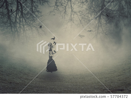 Woman with a crow Woman with a crow 57784372