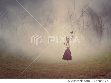 Woman with a crow Woman with a crow 57784374
