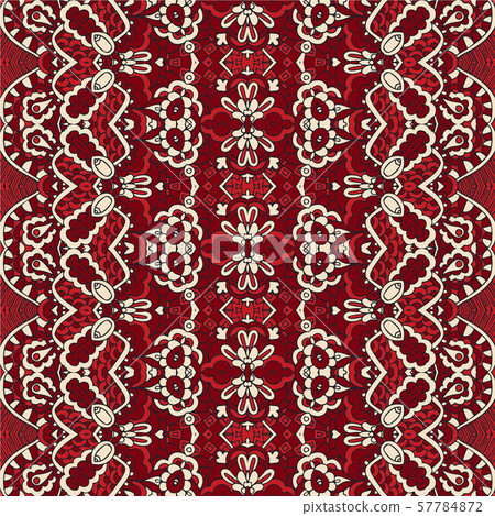 Ethnic seamless pattern. Geometric ornament background. Hand drawn fabric. 57784872