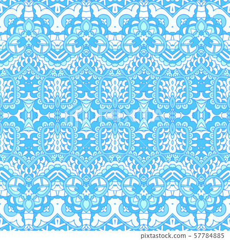 Blue seamless pattern tiles in doodle handdrawn zenart inspirated style Blue seamless pattern tiles in doodle handdrawn zenart inspirated style 57784885