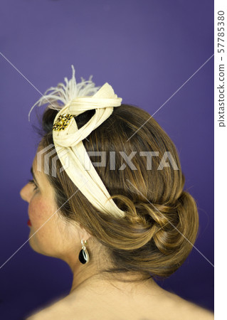 Portrait of mature woman combed and made up style Portrait of mature woman combed and made up style 57785380