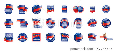 liechtenstein flag, vector illustration on a white background. liechtenstein flag, vector illustration on a white background. 57786527