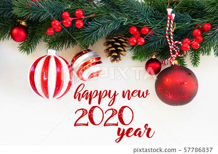 Decorated christmas tree close up 57786837