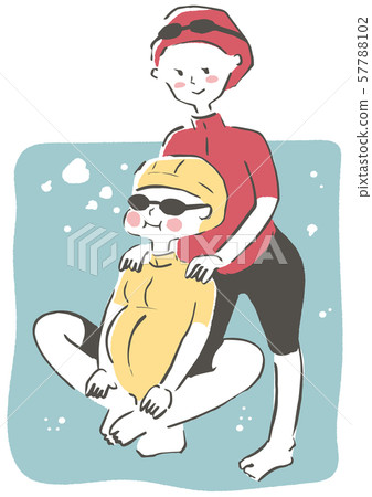 孕婦游泳水下zazen 57788102