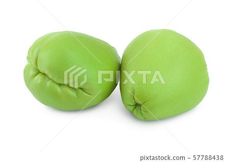 fresh Chayote vegetable or mexican cucumber isolated on white background fresh Chayote vegetable or mexican cucumber isolated on white background 57788438