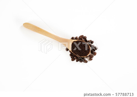 烘焙咖啡和咖啡背景 57788713