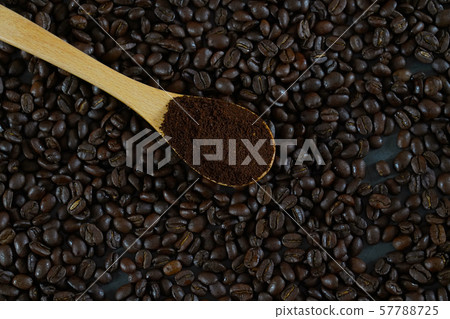 Roasting coffee and coffee background Roasting coffee and coffee background 57788725