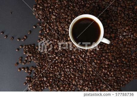 烘焙咖啡和咖啡背景 57788736