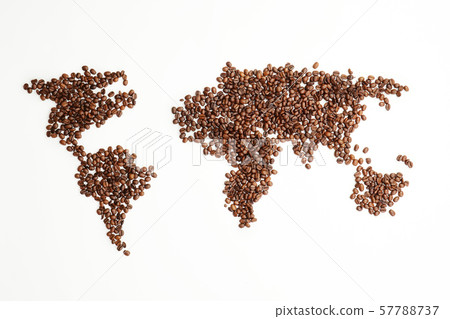 烘焙咖啡和咖啡背景 57788737