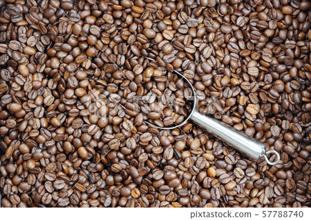 烘焙咖啡和咖啡背景 烘焙咖啡和咖啡背景 57788740