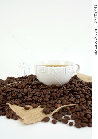 烘焙咖啡和咖啡背景 57788741