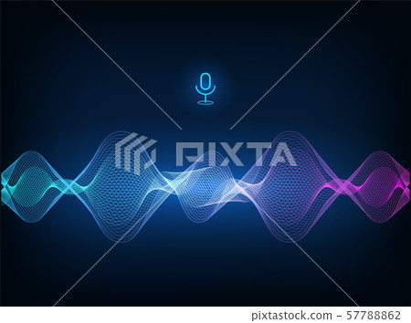 Voice assistant concept. Vector sound wave Voice assistant concept. Vector sound wave 57788862