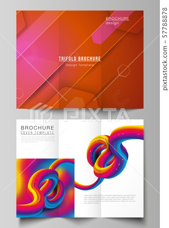 Minimal vector illustration layouts. Modern creative covers design templates for trifold brochure or Minimal vector illustration layouts. Modern creative covers design templates for trifold brochure or 57788878