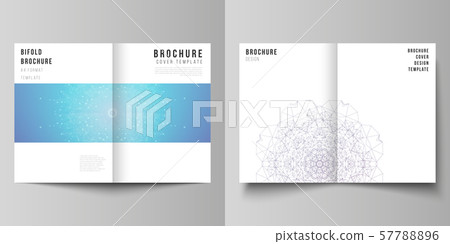 Vector layout of two A4 format modern cover mockups design templates for bifold brochure, flyer Vector layout of two A4 format modern cover mockups design templates for bifold brochure, flyer 57788896