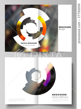Vector layout of two A4 format modern cover mockups design templates for bifold brochure, flyer Vector layout of two A4 format modern cover mockups design templates for bifold brochure, flyer 57788898
