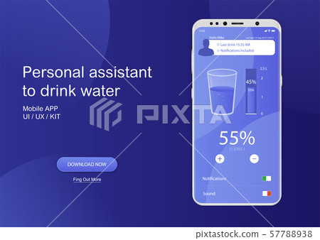 Drink water mobile app Drink water mobile app 57788938