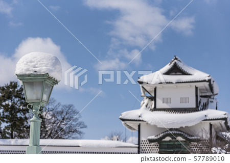 [Kanazawa Castle Ishikawa Gate heavy snow] 57789010