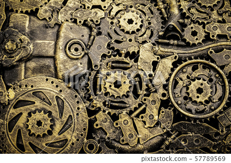 Background metal vintage machinery. Background metal vintage machinery. 57789569