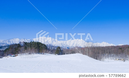 冬季中山高原(俯瞰北阿爾卑斯山) 冬季中山高原(俯瞰北阿爾卑斯山) 57789662