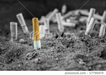 Cigarette butt concept 57790979