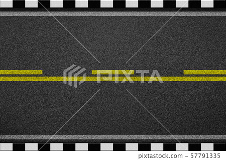 Pedestrian border - white and black. Asphalt Pedestrian border - white and black. Asphalt 57791335