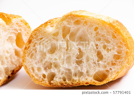 French bread cross section. French bread cross section. 57791401