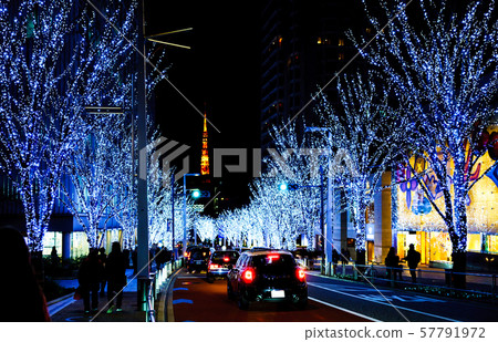 Christmas image: Winter features before Roppongi Hills Fantastic illumination of Keyakizaka Street and Tokyo Tower Christmas image: Winter features before Roppongi Hills Fantastic illumination of Keyakizaka Street and Tokyo Tower 57791972
