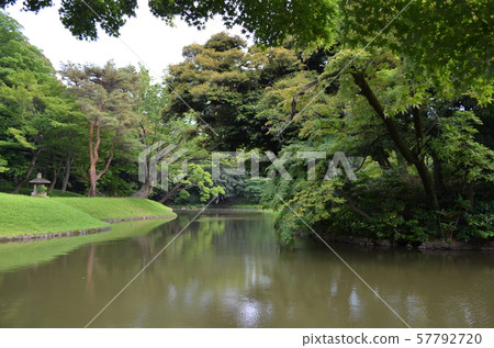 Otakuro Park, a pond in a Japanese garden 57792720