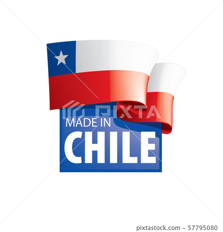 Chile flag, vector illustration on a white background. Chile flag, vector illustration on a white background. 57795080