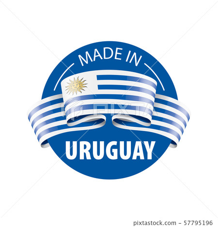 Uruguay flag, vector illustration on a white background. 57795196