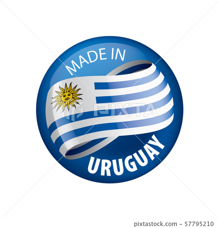 Uruguay flag, vector illustration on a white background. Uruguay flag, vector illustration on a white background. 57795210