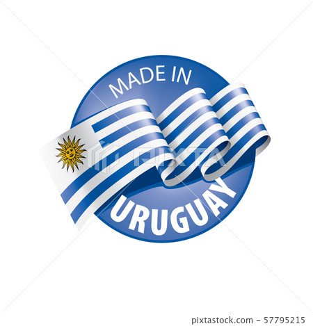 Uruguay flag, vector illustration on a white background. 57795215
