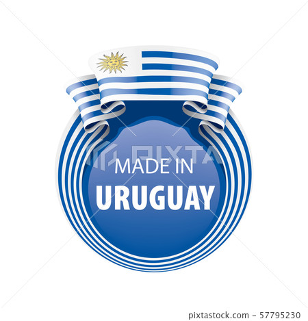 Uruguay flag, vector illustration on a white background. 57795230