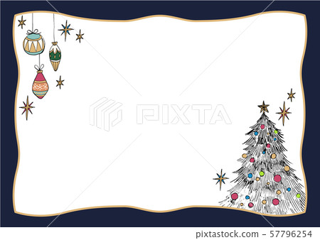 Hand drawn christmas christmas scarlet frame 57796254